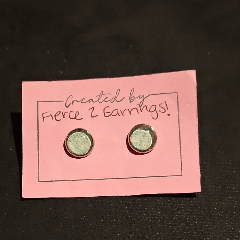 Unlisted Silver and Mint Earrings